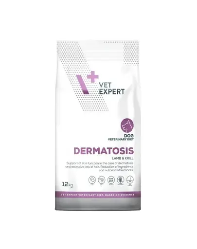 VET EXPERT Veterinary Diet Dog Dermatosis Lamb and Krill 12 kg dieta veterinara pentru caini