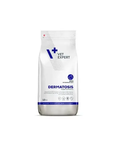 VET EXPERT Veterinary Diet Dog Dermatosis Rabbit&Potato 12 kg hrana uscata uz veterinar pentru caini