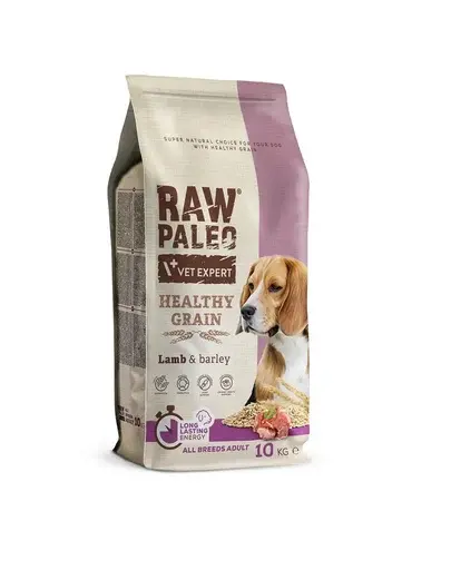 VETEXPERT RAW PALEO Heathy Grain Adult Lamb 10 kg sac hrana caine, cu miel