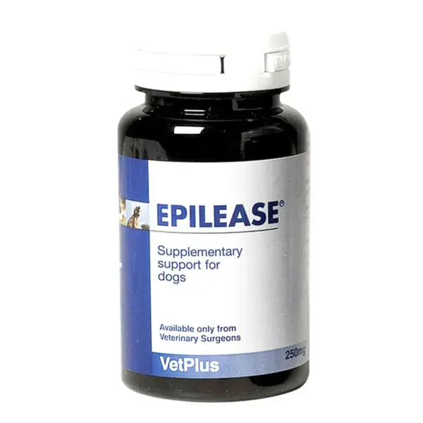 VETPLUS Epilease 250mg, supliment sistem nervos & calmante câini, capsule VETPLUS Epilease 250mg, XS-XL, supliment sistem nervos & calmante câini, cutie, 60 capsule
