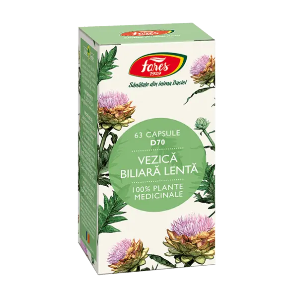 Vezica biliara lenta, 63 capsule, Fares