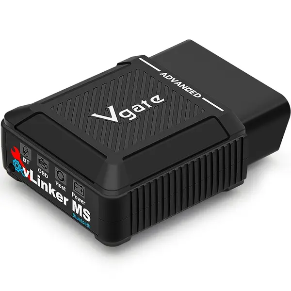 Vgate vLinker MS Bluetooth OBD2 – adaptor diagnoza auto profesional, compatibil iOS Android Windows, suport FORScan, BimmerCode, programare ECU