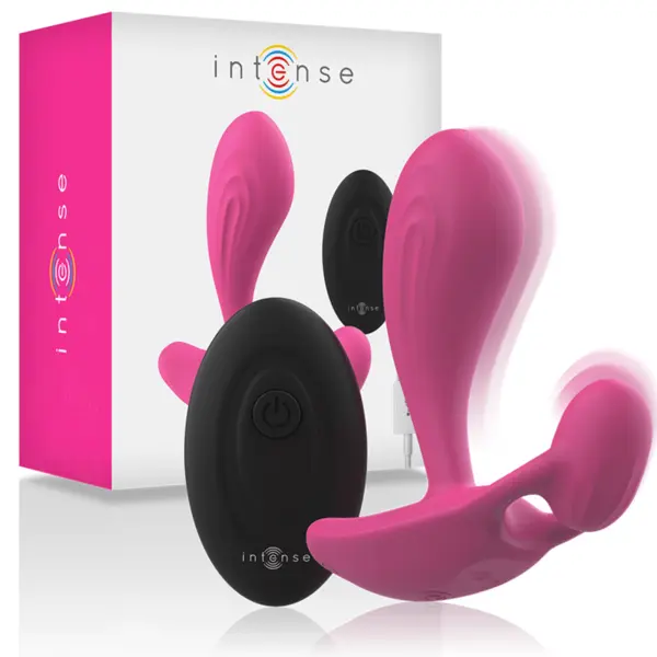 Vibrator anal Intense – Shelly Plug cu telecomandă, 10 funcții de vibrație, unisex, silicon medical, roz
