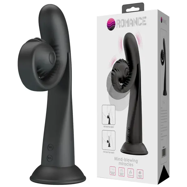 Vibrator Baile - Romance, din silicon medical, 10 moduri vibrație, rezistent la apă, alimentare USB, negru