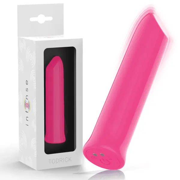 Vibrator bullet INTENSE – Todrick, 10 moduri, încărcare magnetică, silicon medical/ABS, roz
