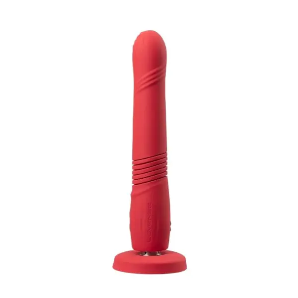 Vibrator LOVENSE Gravity, control prin aplicație, cu funcție de penetrare automată, vibrații nelimitate, 27 cm, roșu