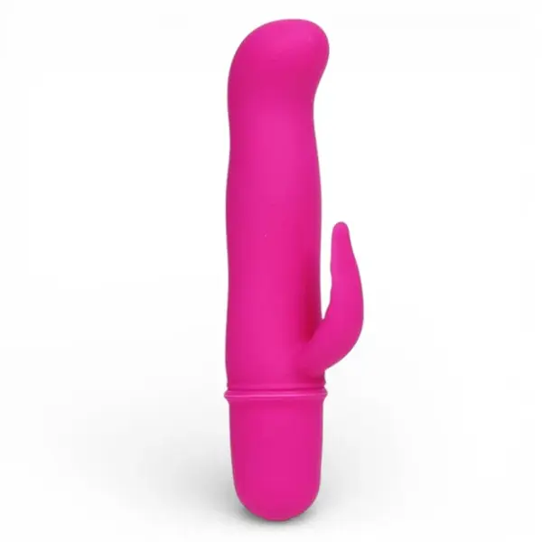 Vibrator mini dublu PRETTY LOVE Blithe, pentru stimularea vaginală și clitoridiană, 10 funcții de vibrație, culoarea roz, 12.7 cm