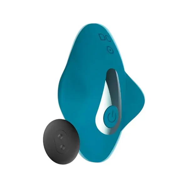 Vibrator pentru chilot LATETOBED Ferty Panty Stimulator, pentru stimularea clitorisului, control prin telecomandă, cu 10 funcții de vibrație, albastru