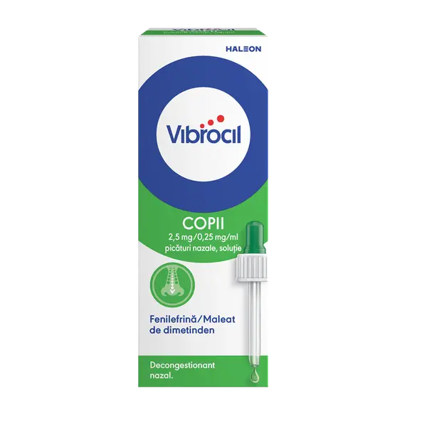 Vibrocil 2,5 mg/0,25 mg/ml, Haleon | 15 ml picaturi nazale