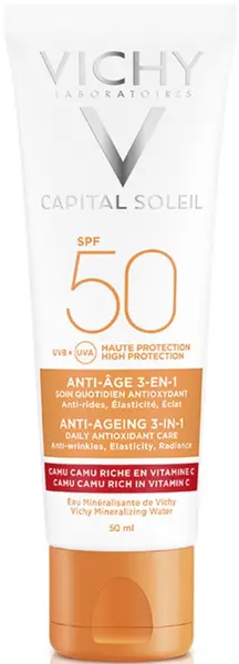 Vichy Capital Soleil Cremă de protecție solară Anti-age, SPF50, 50 ml