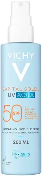Vichy Capital Soleil Spray de corp cu protecție solară UV Aqua, SPF50, 200 ml