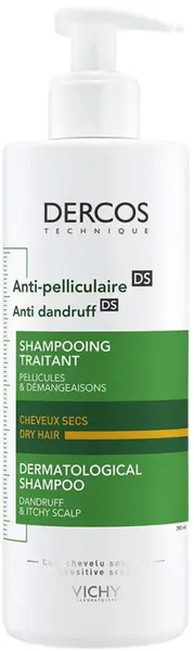 Vichy Dercos Șampon anti-mătreață pentru păr uscat Anti-dandruff DS, 390 ml