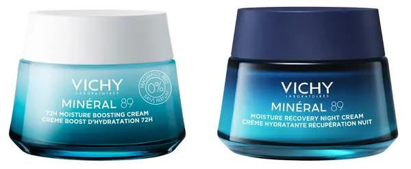 Vichy Minéral 89 Set - Cremă hidratantă ușoară și cremă de noapte, 2 x 50 ml