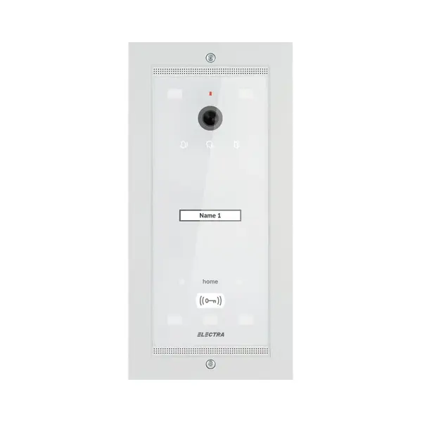 Videointerfon de exterior Electra Urban VPM.01F03.ELWH4, 1 familie, ingropat, 800 TVL, LED-uri albe, RFID, alb