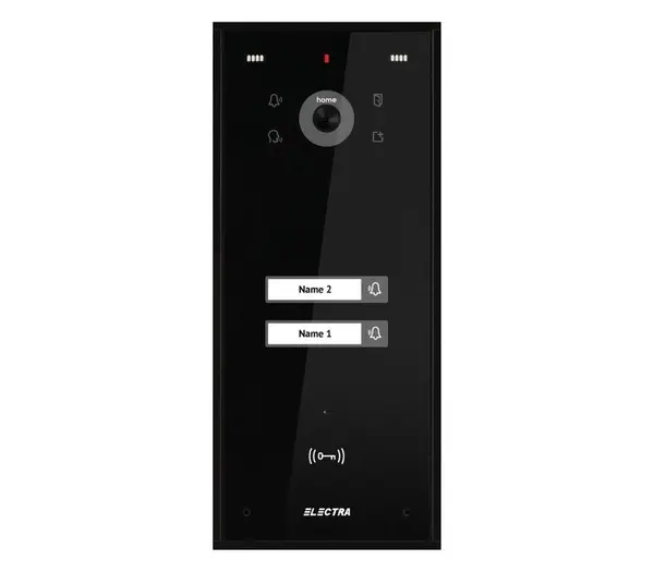 Videointerfon de exterior Electra VPH.02S03.ELBTL, 2 familii, negru, montaj aparent