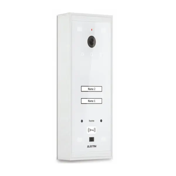 Videointerfon de exterior Electra VPM.02S03.ELWH4, RFID, 2 familii, aparent, 4 fire