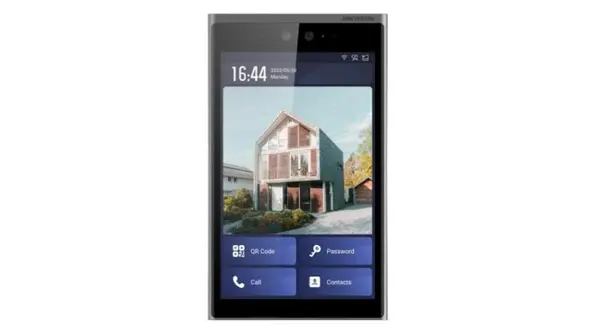 Videointerfon Hikvision DS-KD9633-E6, ecran tactil 10.1 inch, Android, camere 2x2 MP, recunoastere faciala, card, PIN, amprenta, QR, IP65