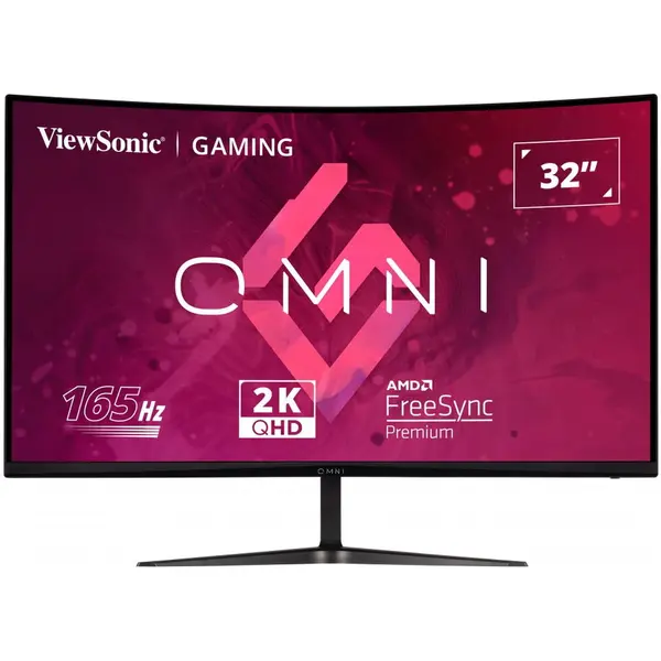 VIEWSONIC Monitor LED ViewSonic Gaming VX3218C-2K, 165Hz, QHD, Display Port, HDMI, Curbat, Negru