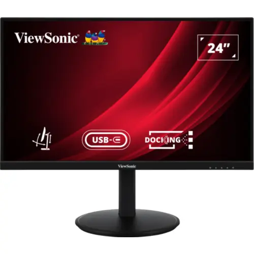 VIEWSONIC Monitor LED ViewSonic VG2409U-2, 24 inch, 1920 x 1080 pixeli, 4 ms GTG, Negru