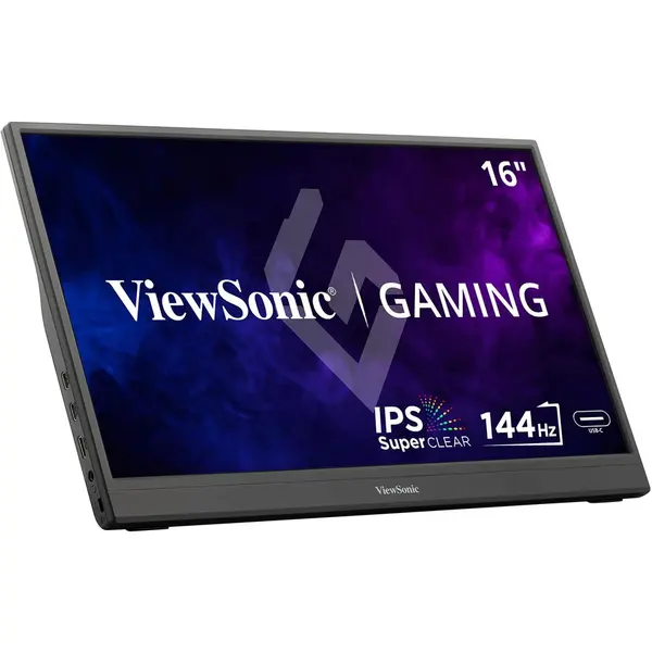 VIEWSONIC Monitor Portabil Gaming IPS LED ViewSonic 15.6 VX1654, Full HD (1920 x 1080), mini HDMI, Boxe, 144 Hz, 4.67 ms, Negru