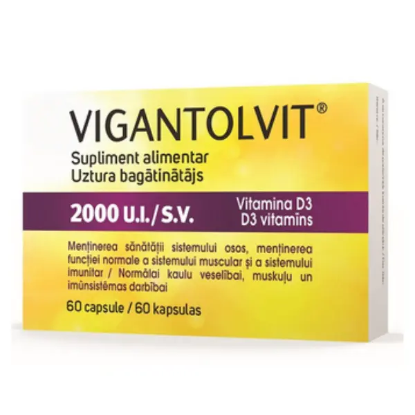 VIGANTOLVIT, Vitamina D3 2000 U.I., Catalent | 60 capsule moi