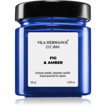 Vila Hermanos Apothecary Cobalt Blue Fig & Amber lumânare parfumată