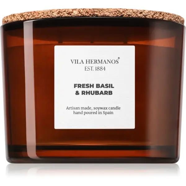 Vila Hermanos Apothecary Fresh Basil & Rhubarb lumânare parfumată 350 g