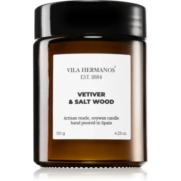 Vila Hermanos Apothecary Vetiver & Salt Wood lumânare parfumată 120 g
