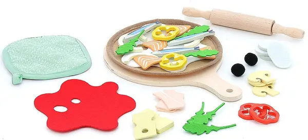 Vilac set de joacă - Pizza din lemn, mama lui