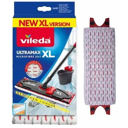 Vileda Mop de rezerva, Vileda, Fibre, 42 cm, Multicolor