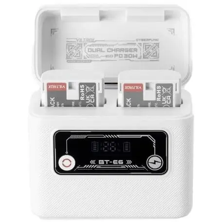 Viltrox Carcasa Baterii Canon TLP-E6 cu Depozitare si Incarcare Viltrox BT-E6 Canon Battery Charging Case
