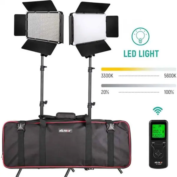 Viltrox Kit 2x Lampi LED 45W Viltrox VL-D640T Bi-Color 3300-5600K