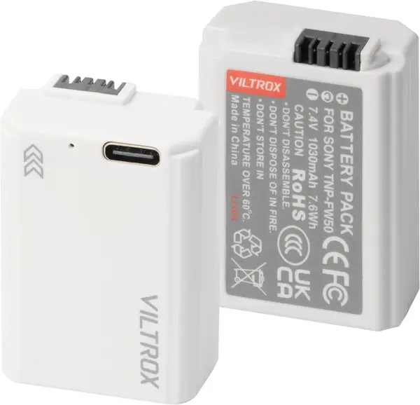 Viltrox TNP-FW50 Acumulator Reincarcabil, Compatibil Sony, 1030mAh, 7.6Wh, 7.4V, Incarcare Type-C