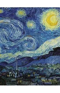 Vincent van Gogh Planner 2026: Starry Night Planner Organizer January-December (12 Months) Post-Impressionism Art - Shy Panda Press
