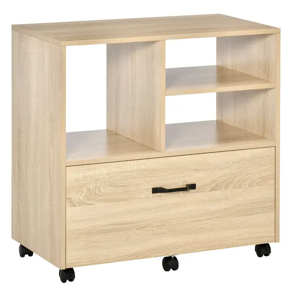 Vinsetto Mobilier Birou din Lemn cu Suport pentru Imprimantă, Design Elegant și Modern, Ideal pentru Birou Acasă | Aosom Romania
