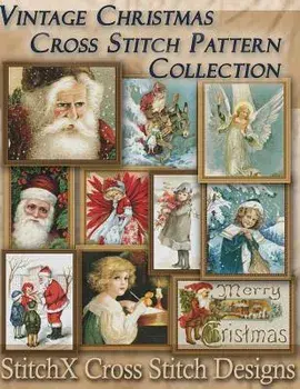 Vintage Christmas Cross Stitch Pattern Collection: Black & White Charts, Paperback/Stitchx