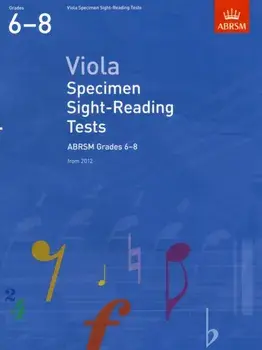 Viola Specimen Sight-Reading Tests, ABRSM Grades 6-8. from 2012, Sheet Map/***