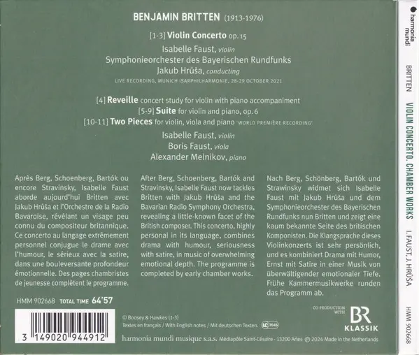 Violin Concerto, Chamber Works | Benjamin Britten