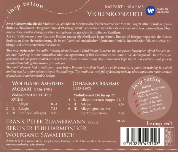 Violinkonzerte | Frank Peter Zimmermann