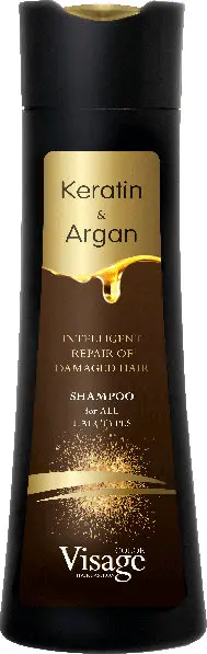 Visage Șampon pentru păr deteriorat Keratin & Argan, 250 ml