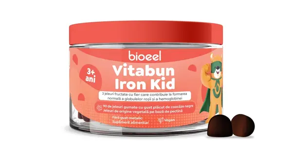 Vitabun Iron Kid, 90 jeleuri gumate cu fier