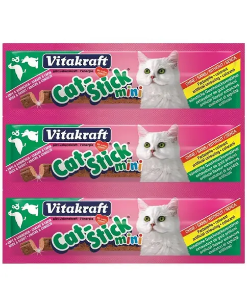 Vitakraft Baton Pisica Mini Iepure Si Rata 3 Buc