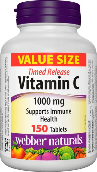 Vitamin С, 1000 mg, 150 tablete, Webber Naturals
