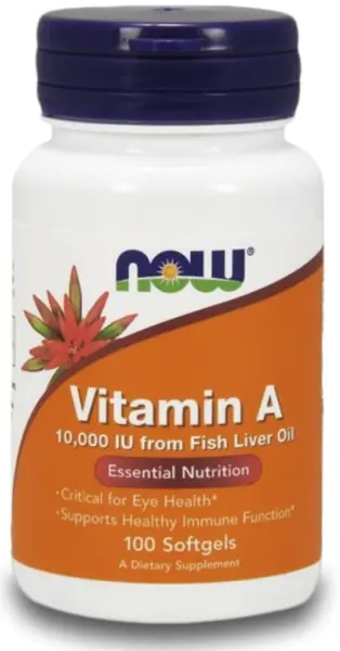 Vitamin A, 10 000 IU, 100 capsule, Now