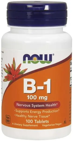 Vitamin B-1, 100 mg, 100 tablete, Now