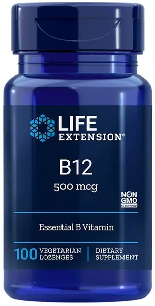 Vitamin B12, 500 mcg, 100 vege tablete de supt, Life Extension