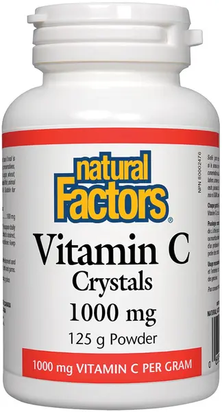 Vitamin C Crystals, 1000 mg, 125 g, Natural Factors
