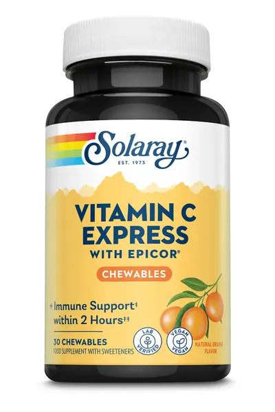 Vitamin C Express Solaray, 30 comprimate masticabile, Secom
