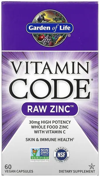 Vitamin Code RAW Zinc, 60 capsule, Garden Of Life