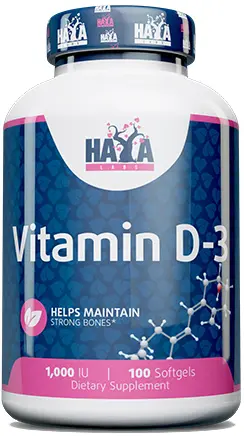 Vitamin D3, 1000 IU, 100 capsule, Haya Labs